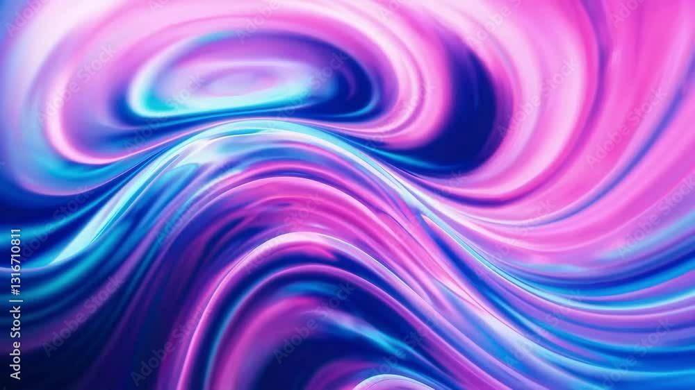 Poster abstract fluid art with pink and blue swirls, vibrant and dynamic pattern. art concept