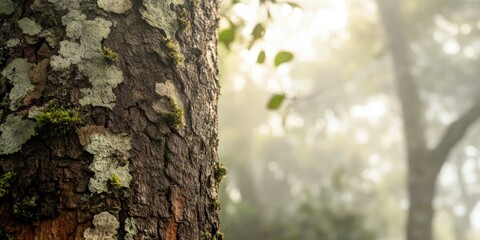 Fototapeta premium Textured tree trunk in soft light