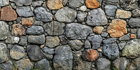 Fototapeta premium Rustic stone wall texture, outdoor background