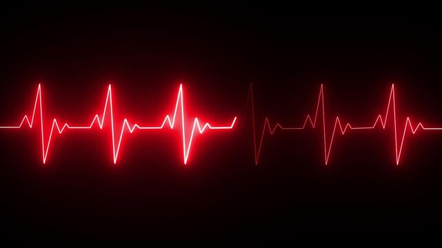 Heart pulse monitor with signal. Heart beat. Electrocardiography Heartbeat Line monitor. heartbeat line display medical research concept. Heart rhythm sign,