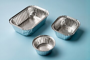 Disposable aluminum foil containers food storage baking trays takeaway meal prep cooking supplies oven safe eco friendly packaging