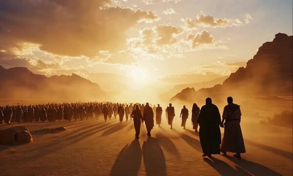 God Guides the Israelites to Walk Through the Wilderness Path