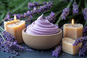 Lavender Hand Cream and Soap Set for Skincare