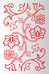 Floral design with decorative vector elements and ornate patterns.
