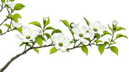 Obraz premium green leaves isolated on white