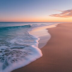 Golden sunlight reflecting on calm ocean waves at dusk