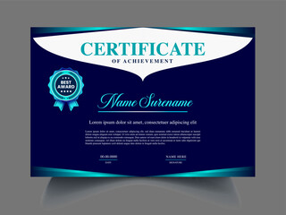 Professional unique modern Certificate design template