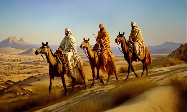 The wise men from the East went to Jerusalem to see the newborn baby Jesus in Bethlehem