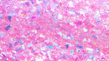 Obraz premium Pastel Holographic Glitter Background, shimmering pastel hues, sparkling glitter effect, ideal for digital designs, crafts, and creative projects, vibrant and eye-catching aesthetics