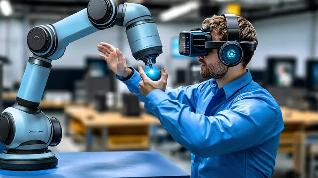 Mechanical engineer running a stress test simulation on a next-gen robotic arm