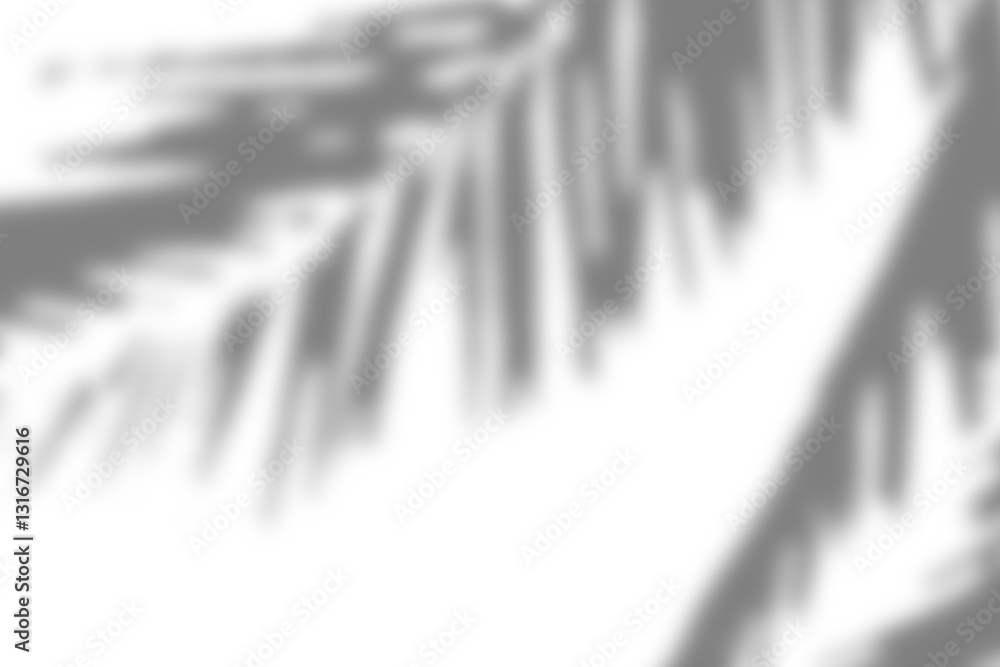Poster a shadow overlay mockup with blurred leaf-like shadows on a neutral background, ideal for creating a