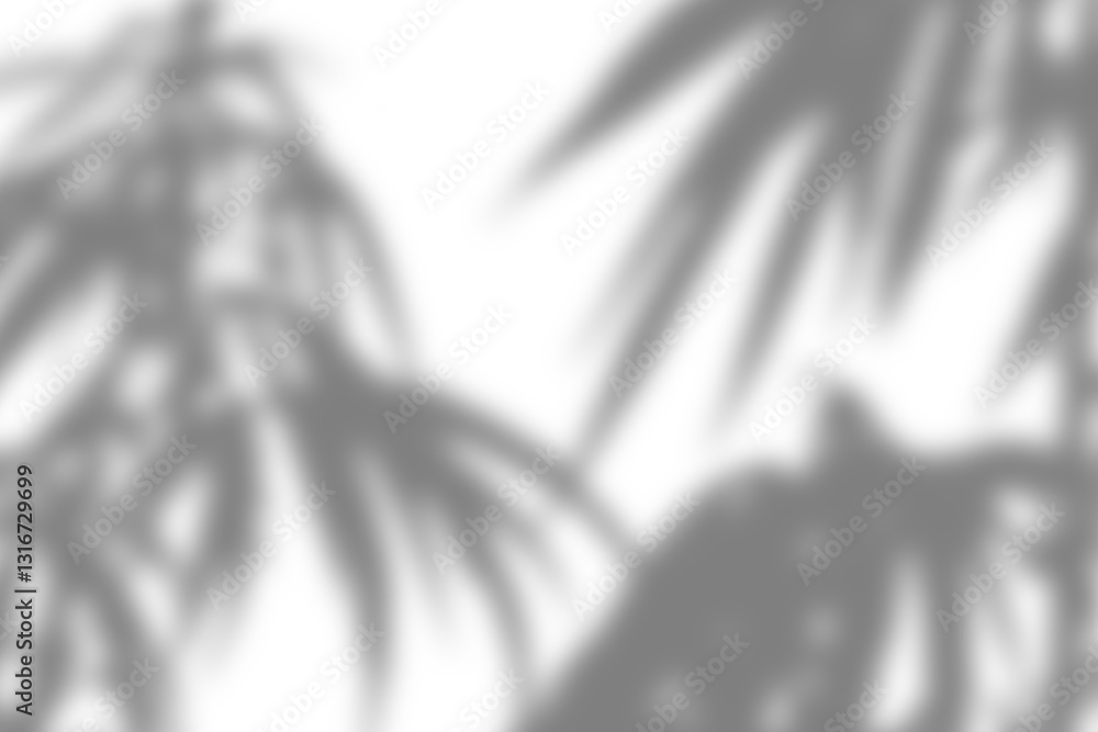 Poster a soft and artistic shadow overlay mockup with natural leaf shadows, adding depth and texture to any