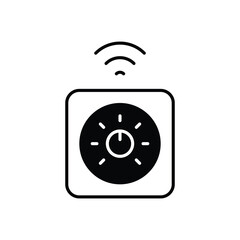 Smart thermostat stock illustration