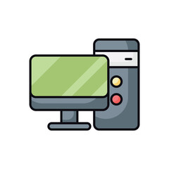 Desktop computer stock illustration