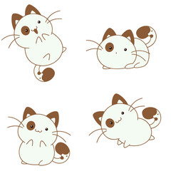 cute kitten sticker drawing
