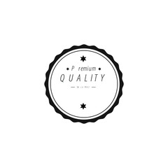Monochromatic vintage label sign.