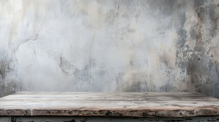 A weathered wooden countertop with a soft neutral background.