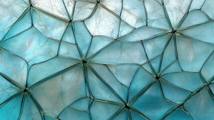 Cracked glass forming the shape of a geometric pattern with intricate details.