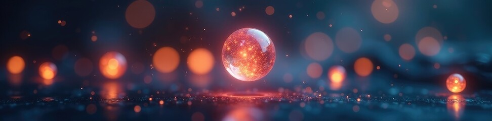 Softly glowing light orb suspended in mid-air, glowing orbs, mystical