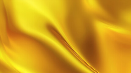 Fototapeta premium Golden fabric flows gracefully for a luxurious and elegant abstract background. Luxury gold fabric texture with smooth folds, perfect for premium product or elegant event backdrops