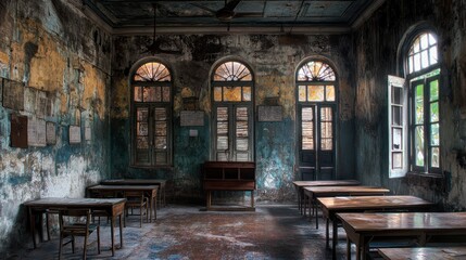 Forgotten Classroom: A Glimpse into Time's Embrace