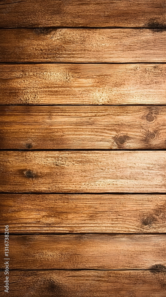 Poster a close-up view of wooden planks with a rich texture and warm tones, showcasing natural grain patter
