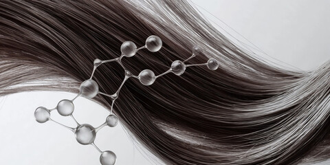 Hair care molecule structure nourishing and repairing damaged hair strands