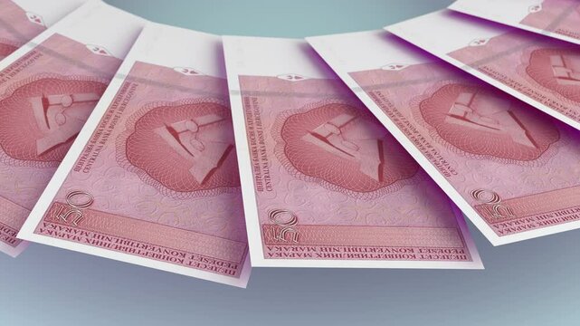 clear Looping Design 50 Marka Curency of Bosnia and Herzegovina