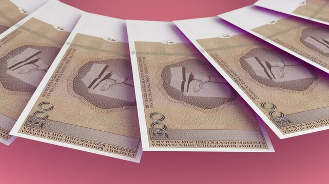 clear Looping Design 100 Marka Curency of Bosnia and Herzegovina