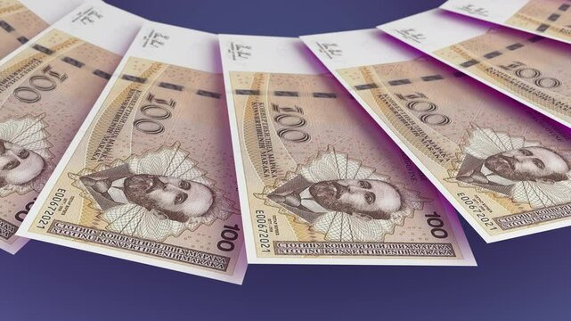 clear Looping Design 100 Marka Curency of Bosnia and Herzegovina