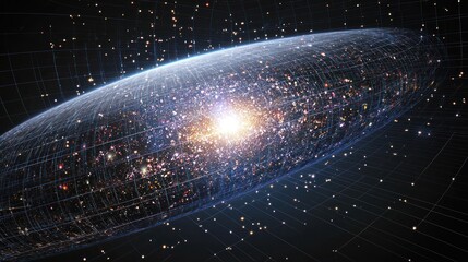 Obraz premium Cosmic Web: A Visualization of the Universe's Structure