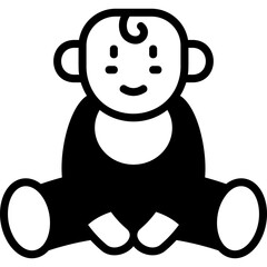 Baby glyph icon