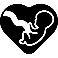 Fetus glyph icon