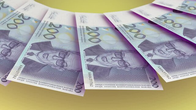 clear Looping Design 200 Marka Curency of Bosnia and Herzegovina