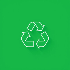 Green Recycling Symbol EcoFriendly Icon Sustainability Environmental Conservation