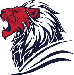 Fototapeta premium Stylized Lion Head Logo Illustration EPS Download