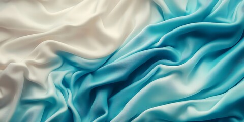 Fototapeta premium Blue and white fabric texture