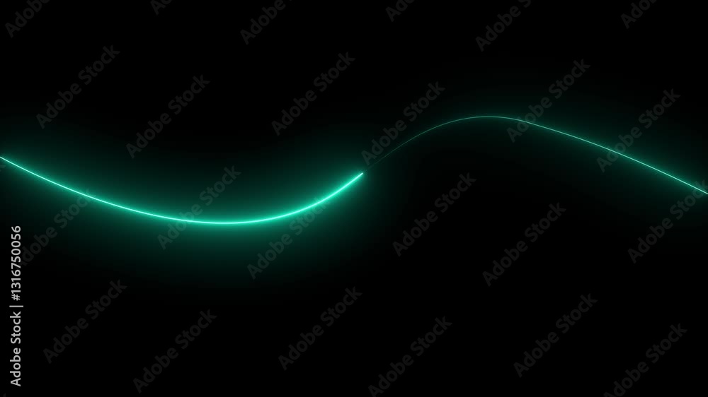 Poster abstract glowing neon lights blinking lines moving animation. colorful neon line moving on backgroun