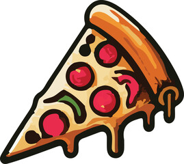 Pizza vector art illustration. Pizza vector icon.