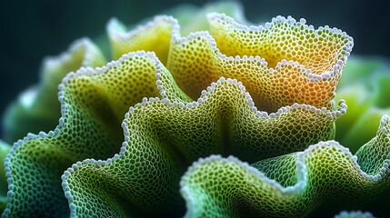 Obraz premium Close-up vibrant coral reef texture