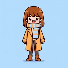 Cute girl in winter coat