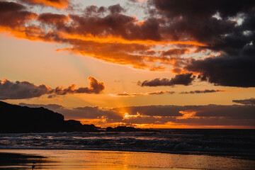 sunset over the ocean