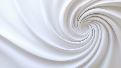 Abstract swirl of white fabric texture.