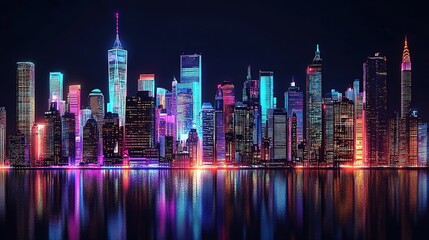 A woman walking alone on neon big city --ar 16:9 