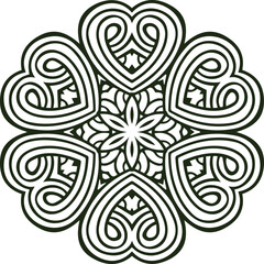 Beautiful flower art and mandala vector design