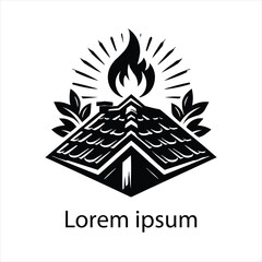 Fototapeta premium Roofing Company Logo Template