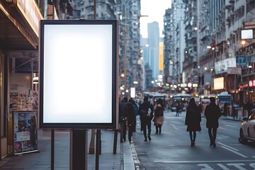 Fototapeta premium Eye-catching street ad panel in blank design 