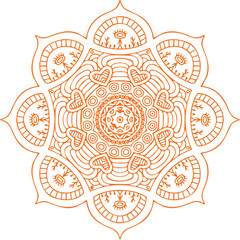 Beautiful flower art and mandala vector design
