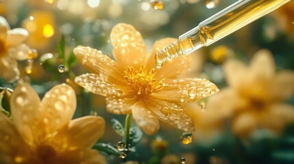 Fototapeta premium Flower Essence Drops, Natural Beauty