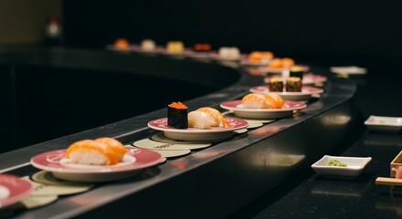 Sushi Train Restaurant: Delicious Japanese Cuisine on a Conveyor Belt